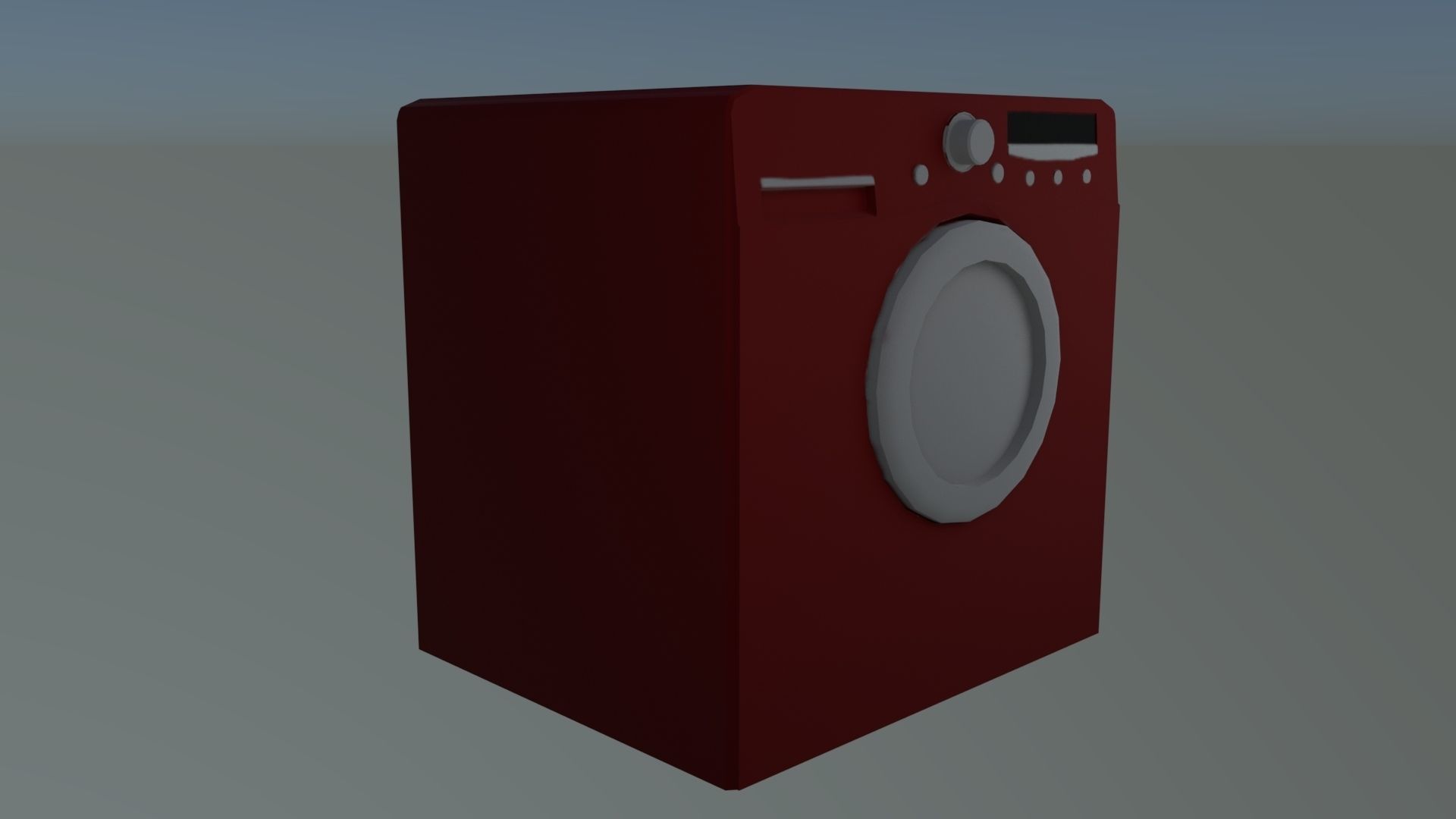 Washing Machine Low-poly 3D model_4