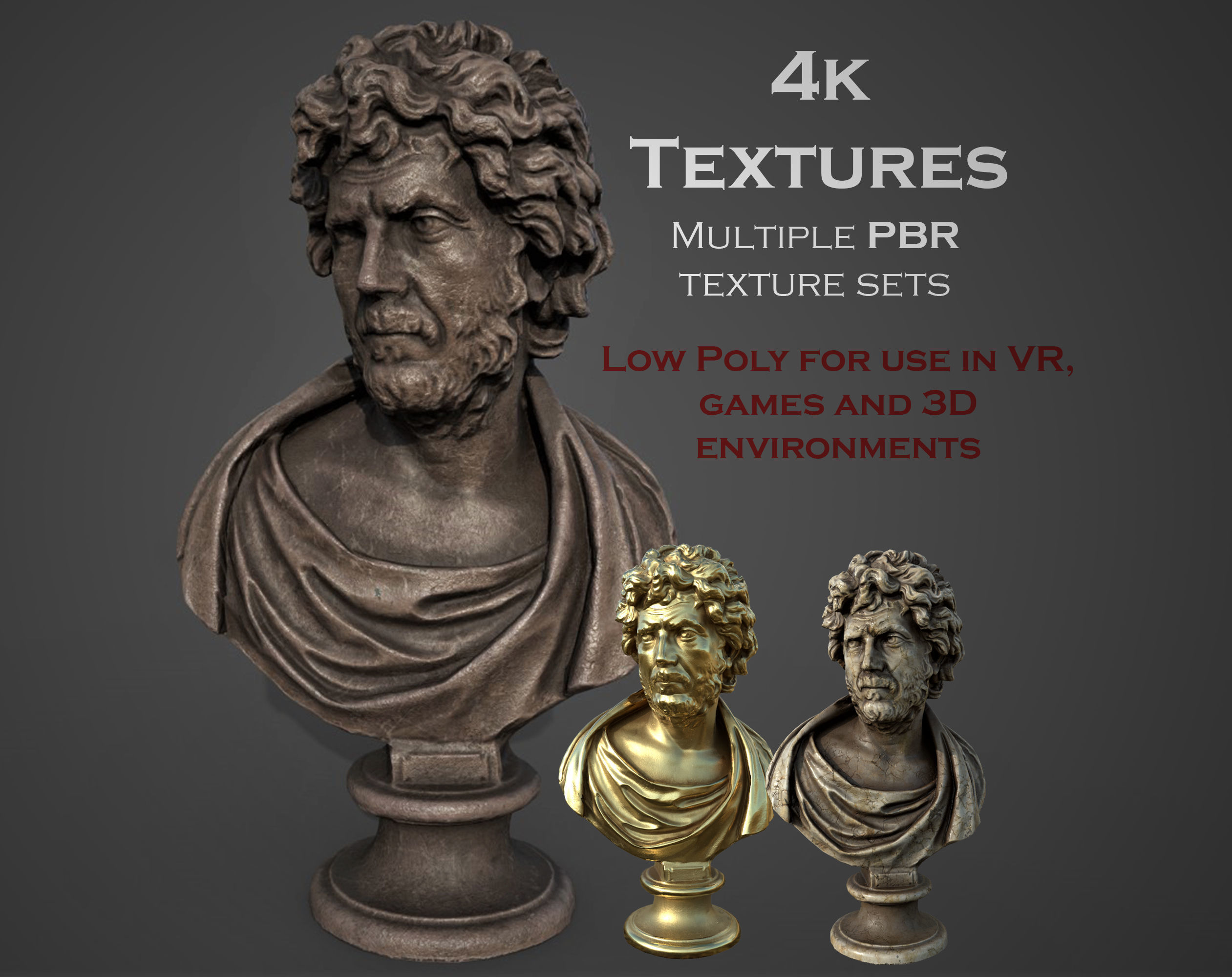 ancient statues and busts variety collection 1  _16