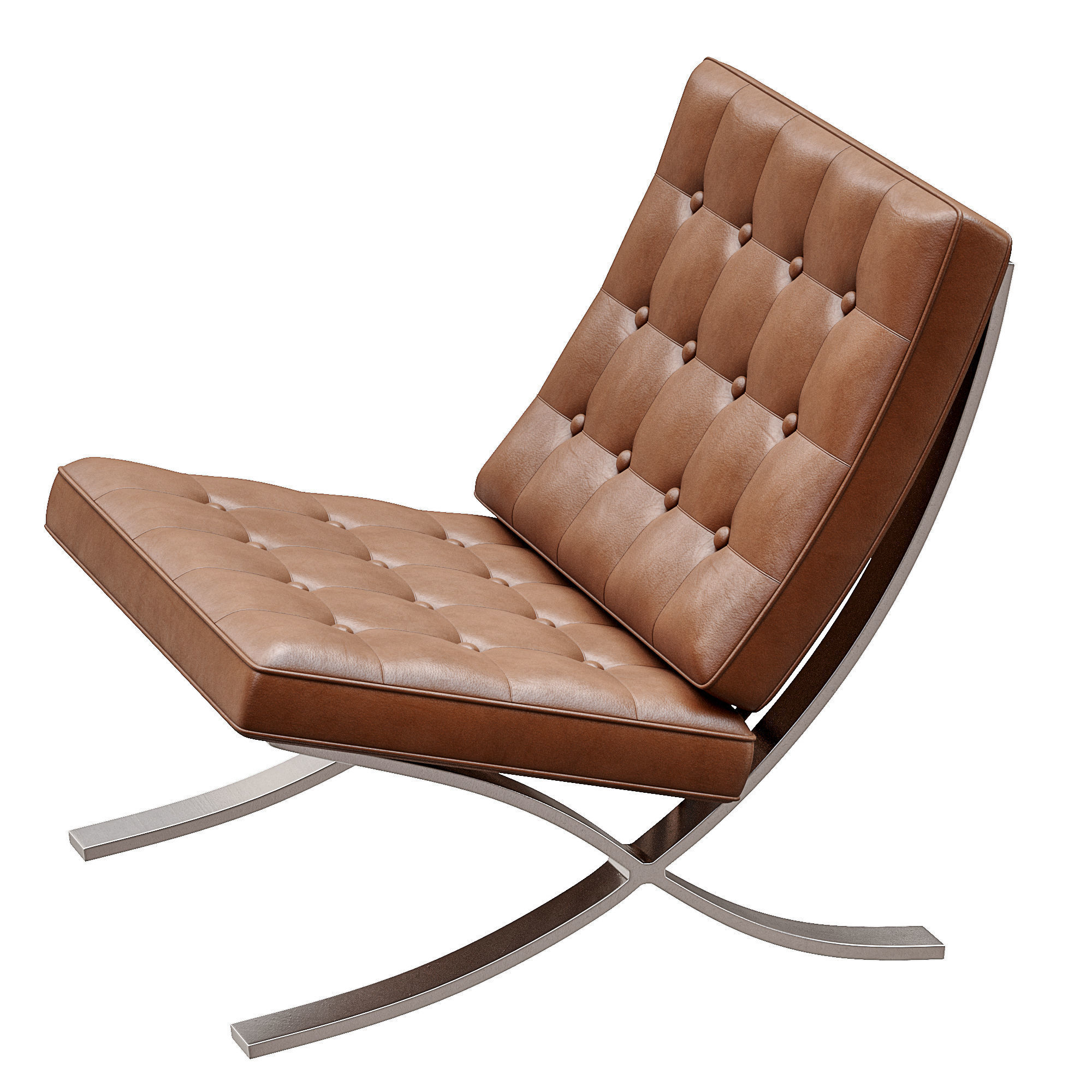 Chair Barcelona Knoll 3D model_2