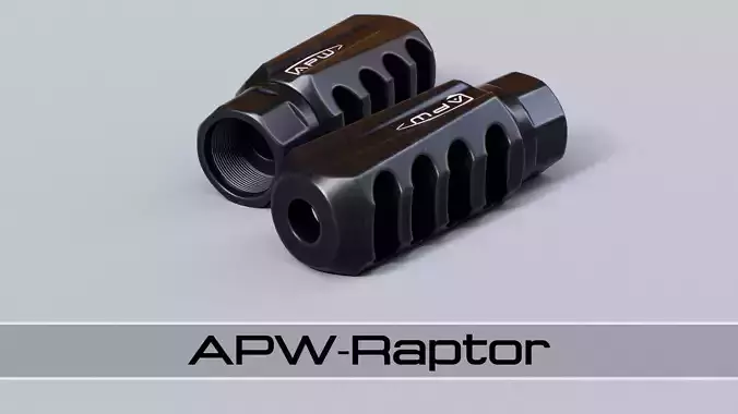 APW - Raptor Muzzle Brake Low-poly 3D model