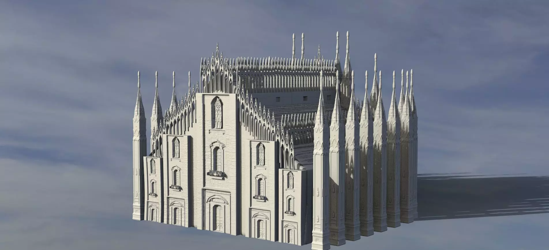 Church The Duomo of Milan 3D model_0