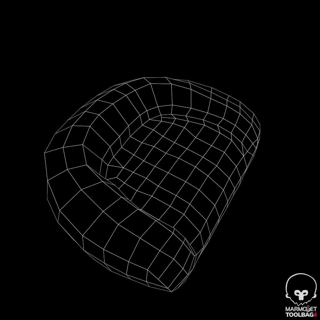 Pbr Dog Bed Low-poly 3D model_8