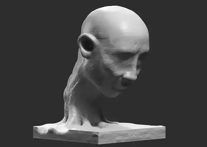 human head modern sculpture 3d print model 82 3D print model
