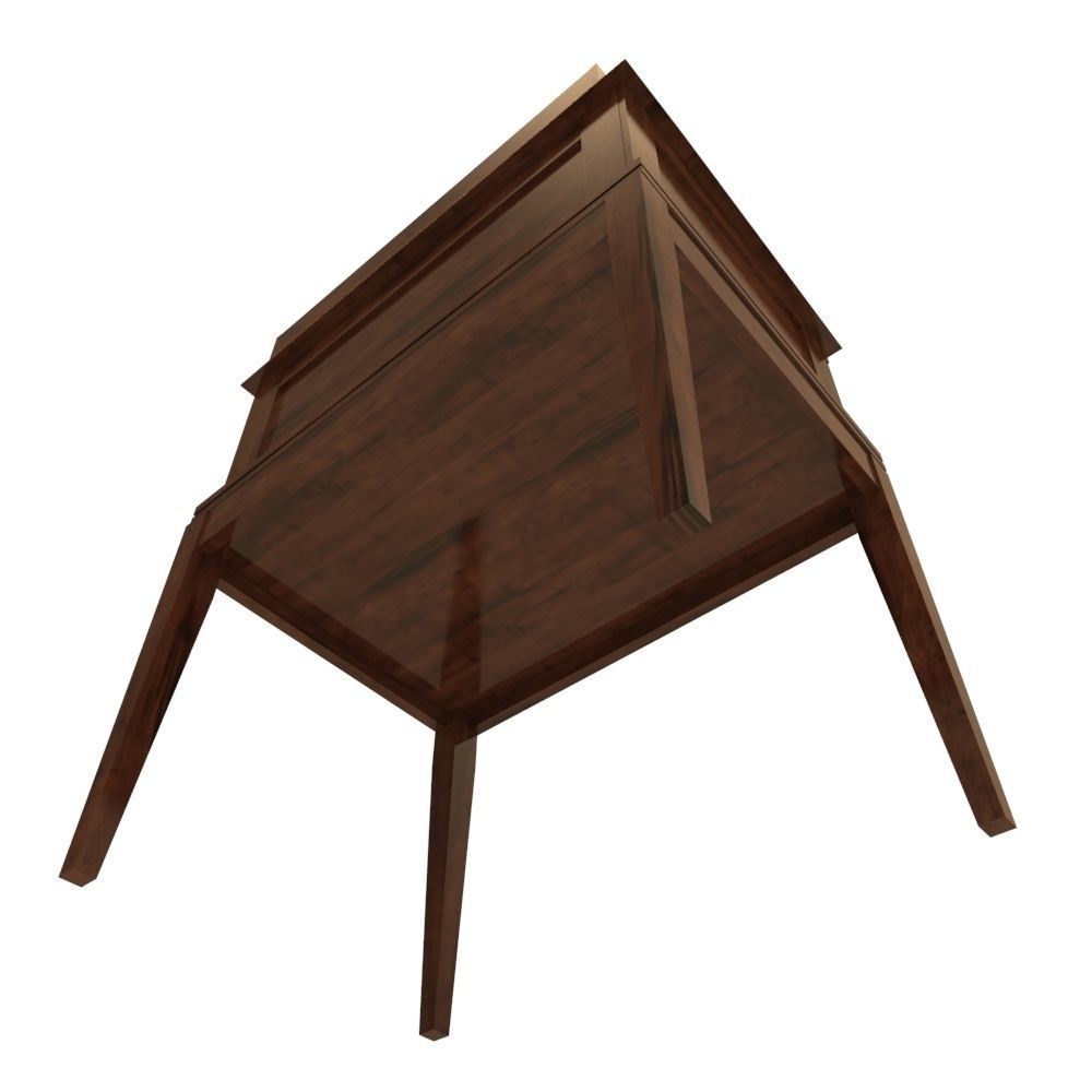 Store Desk Low-poly 3D model_1