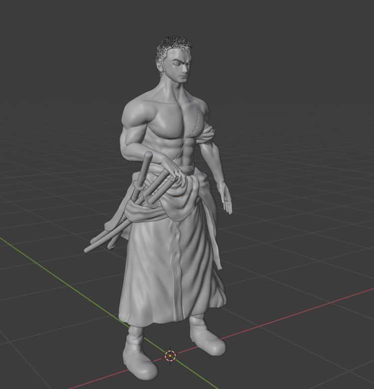 Roronoa Zoro rigged 3D model_2