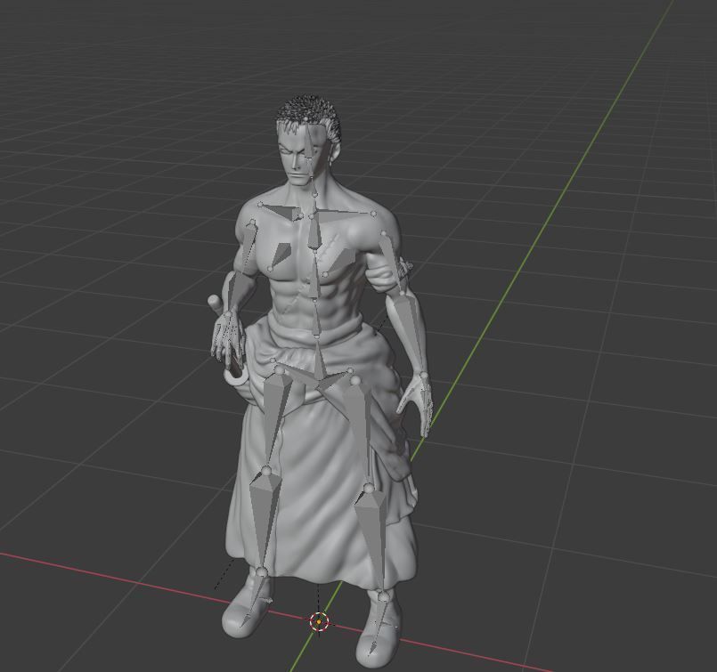 Roronoa Zoro rigged 3D model_1