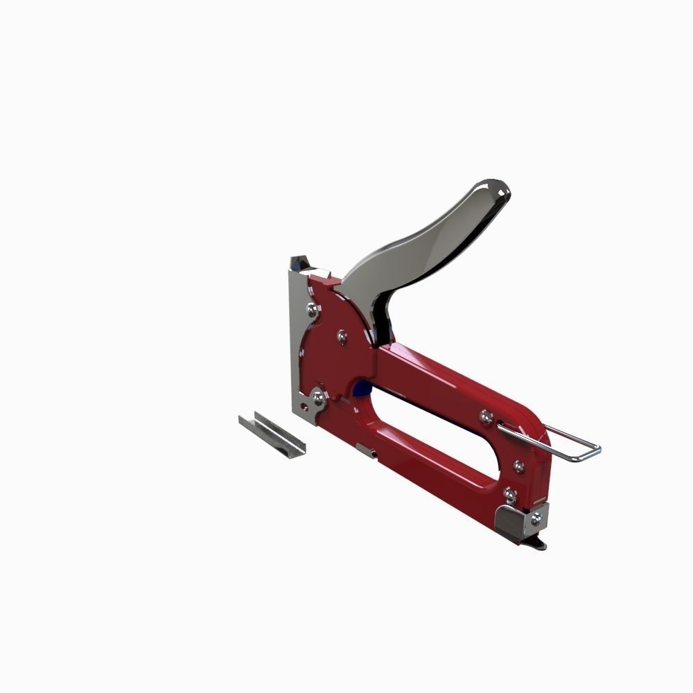 Stapler Staple Gun Low-poly 3D model_3