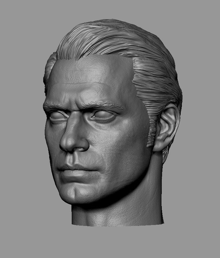 Superman Henry Cavill Head 3D print model_6