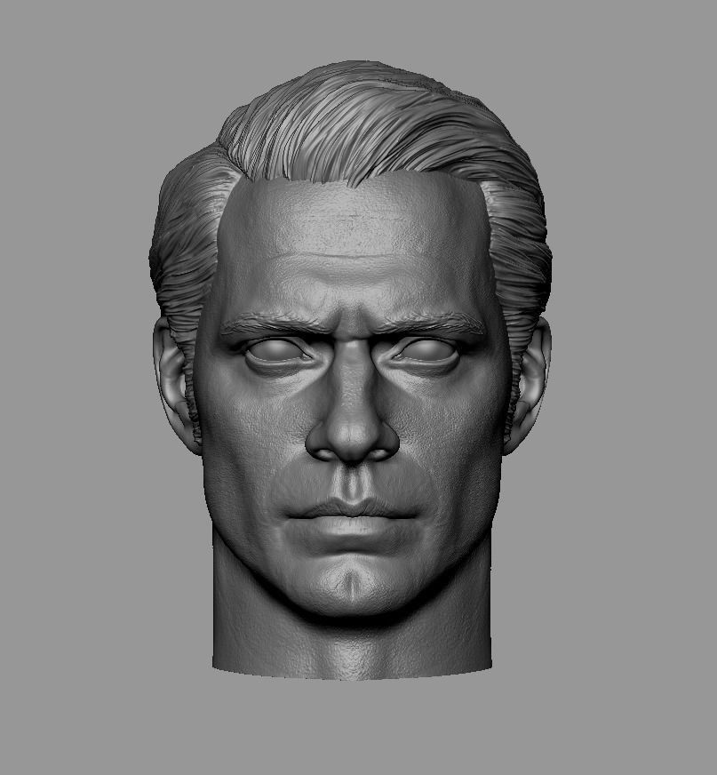 Superman Henry Cavill Head 3D print model_5