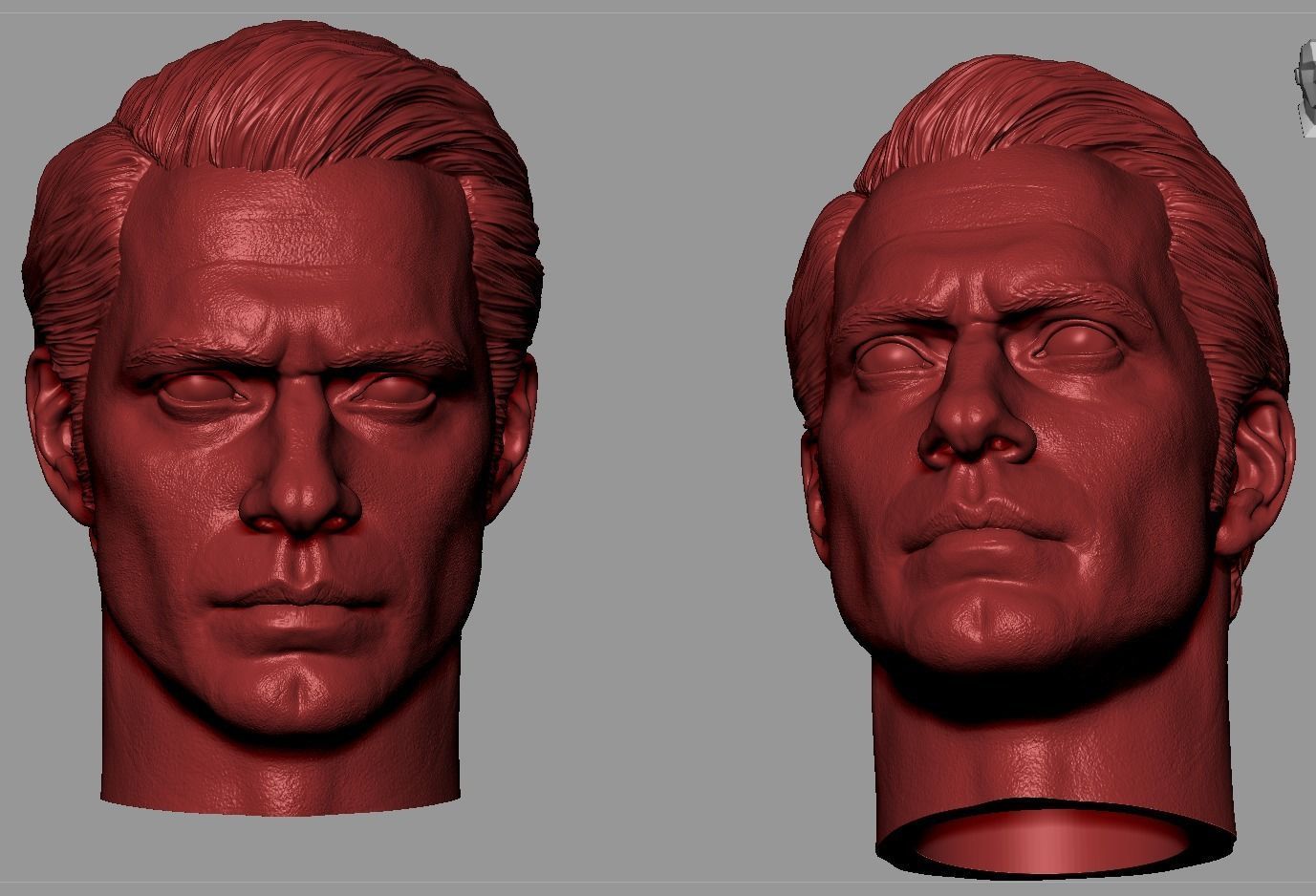 Superman Henry Cavill Head 3D print model_13