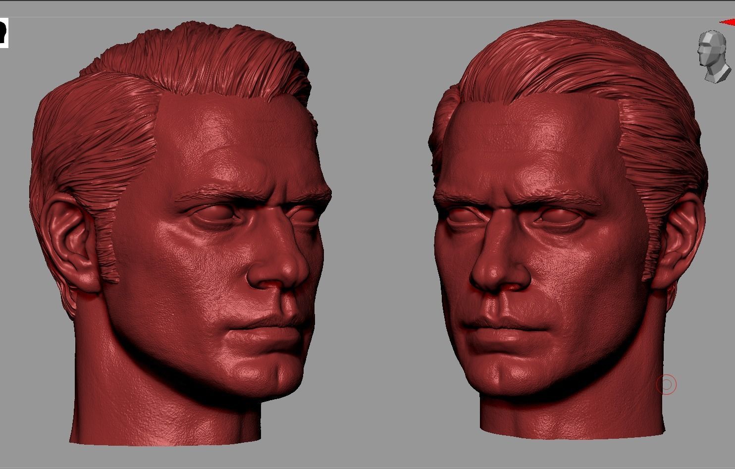 Superman Henry Cavill Head 3D print model_14