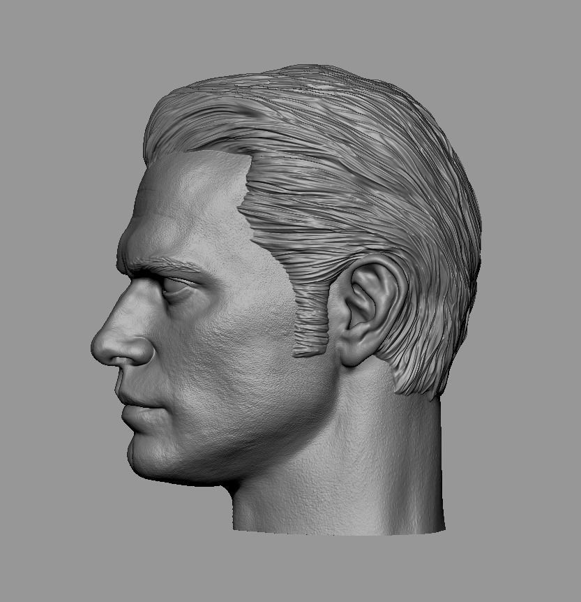 Superman Henry Cavill Head 3D print model_7