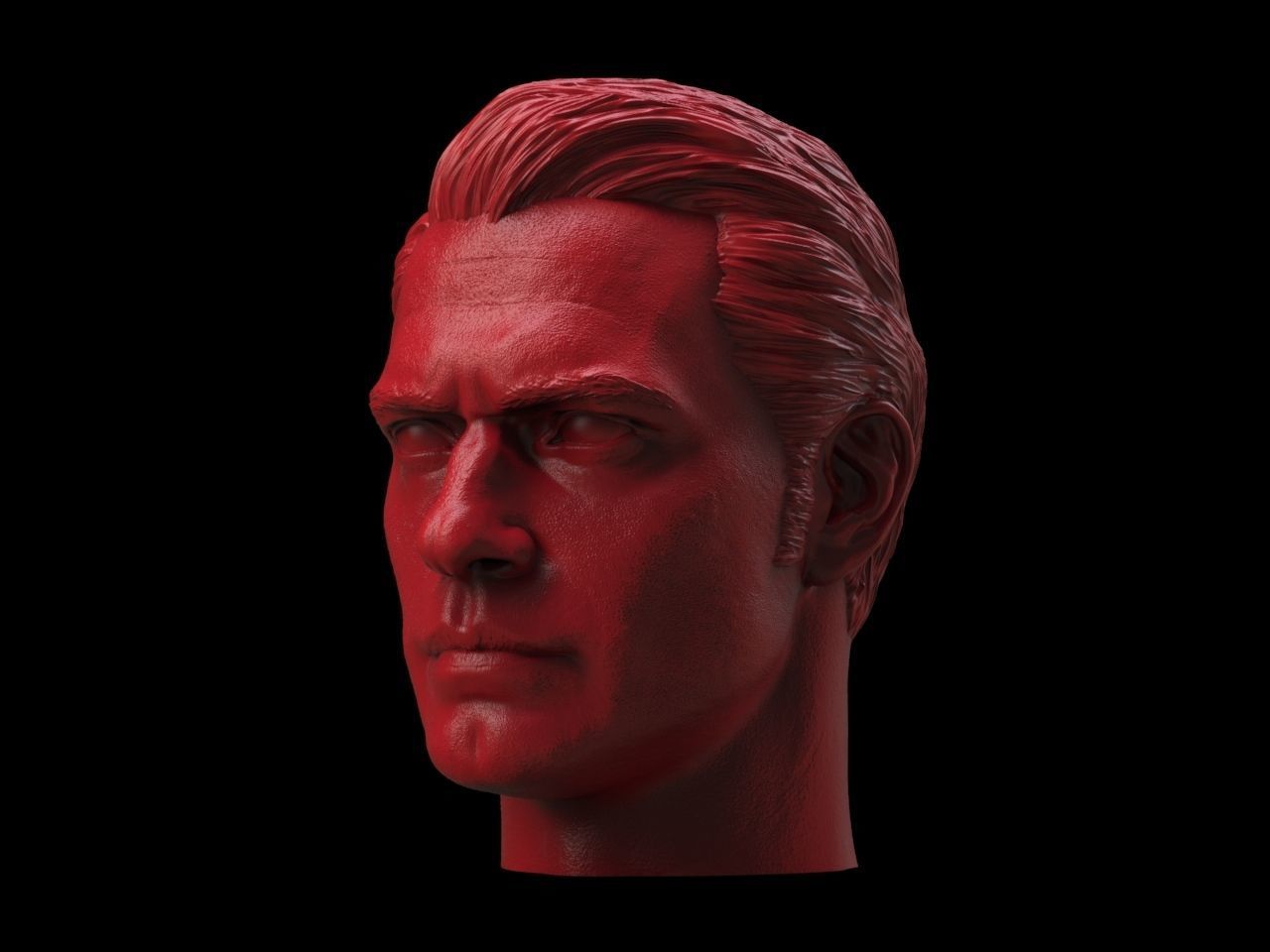 Superman Henry Cavill Head 3D print model_1