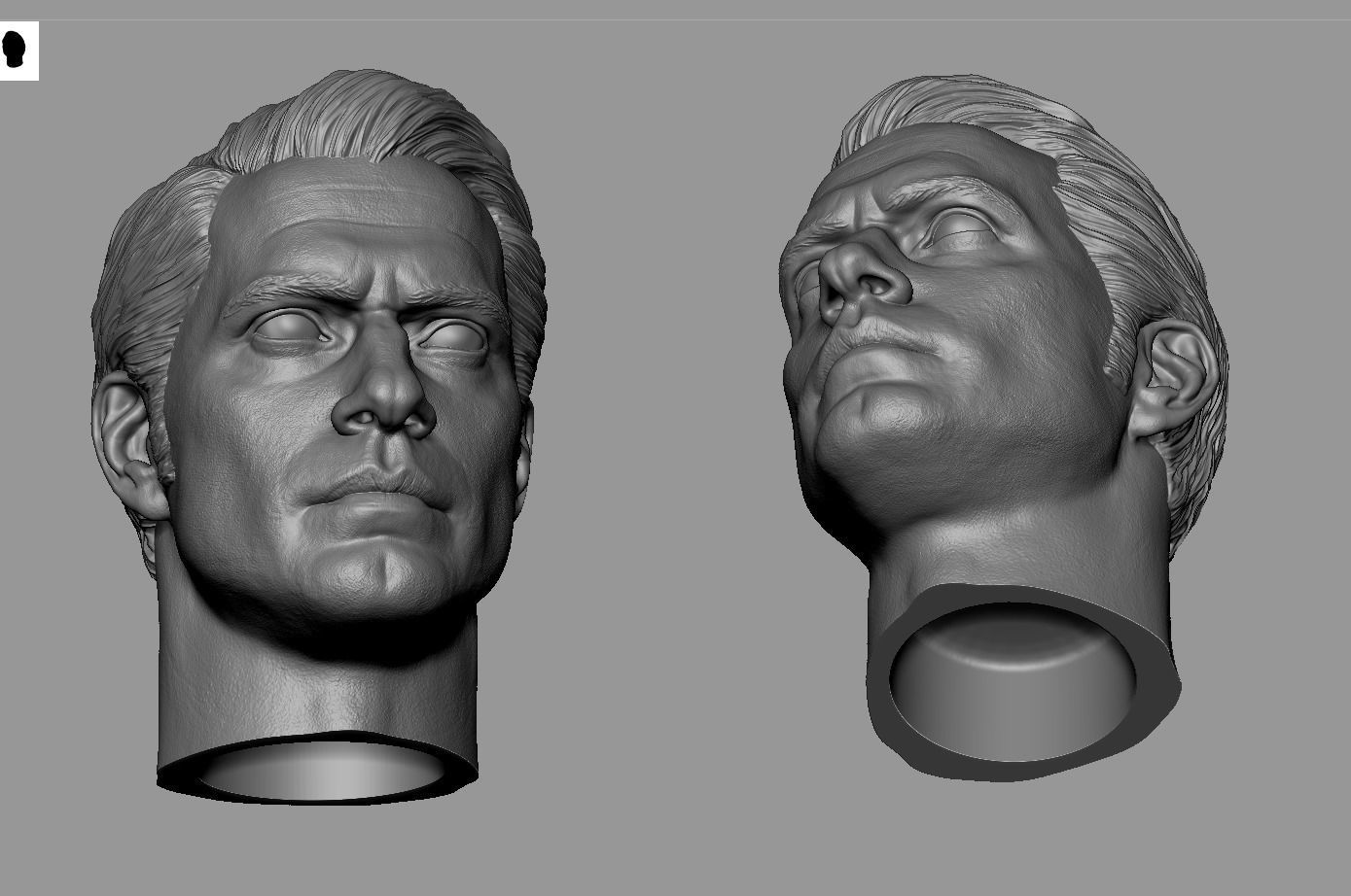Superman Henry Cavill Head 3D print model_11