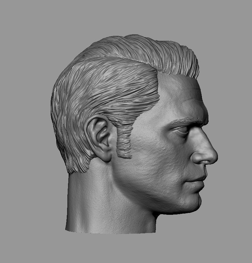 Superman Henry Cavill Head 3D print model_9