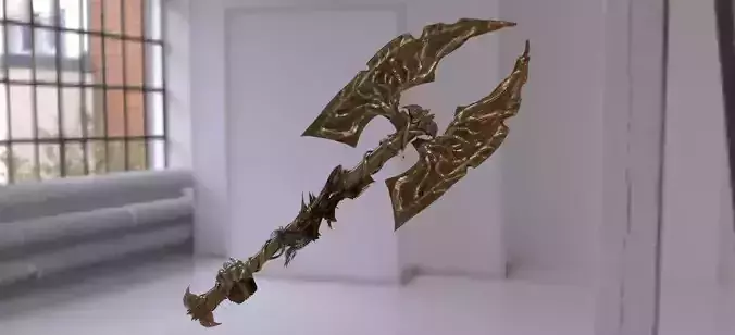 Axe Legendary beast Slayer Low-poly 3D model