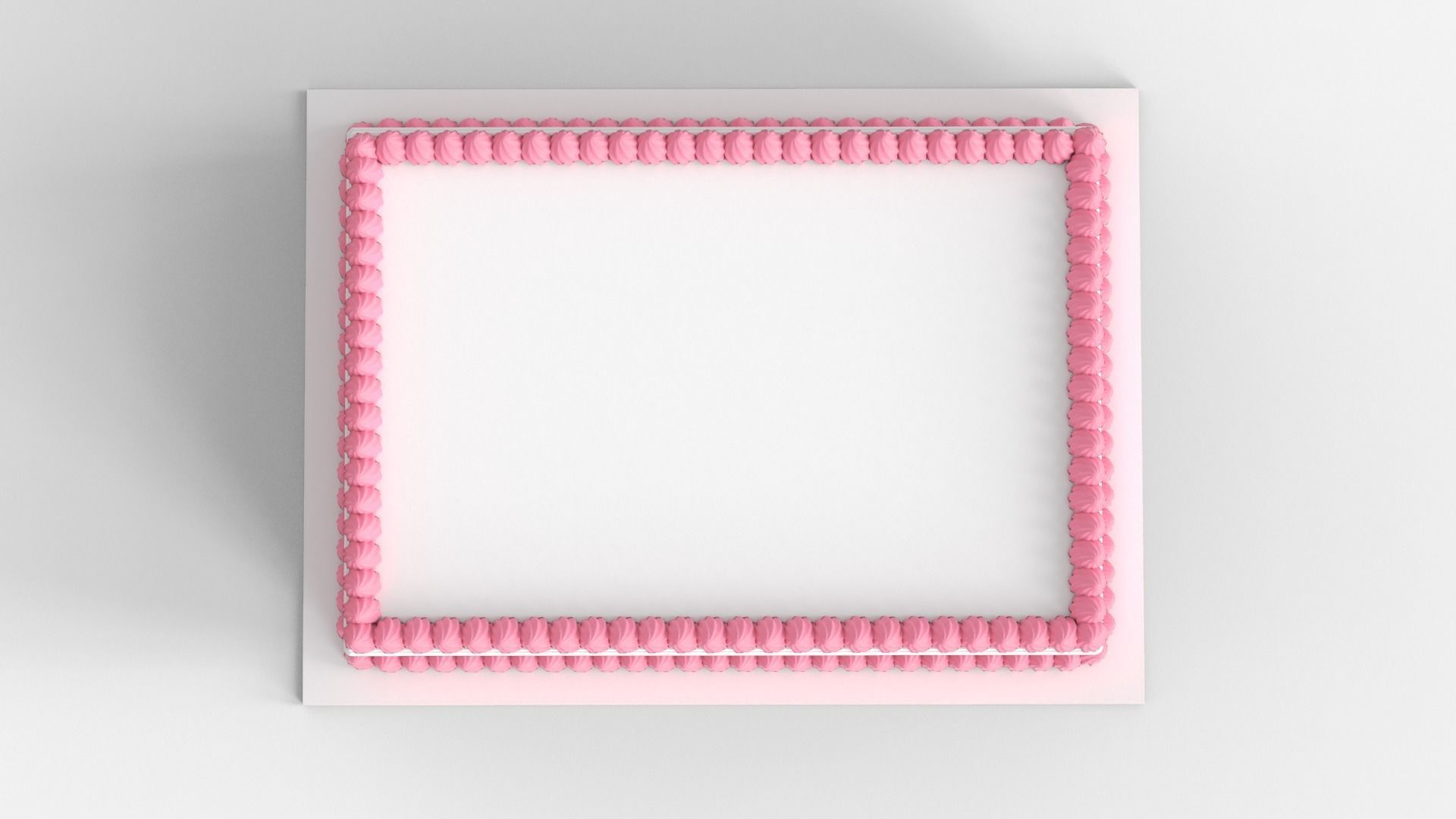 Regular Rectangular Cake 3D model_4