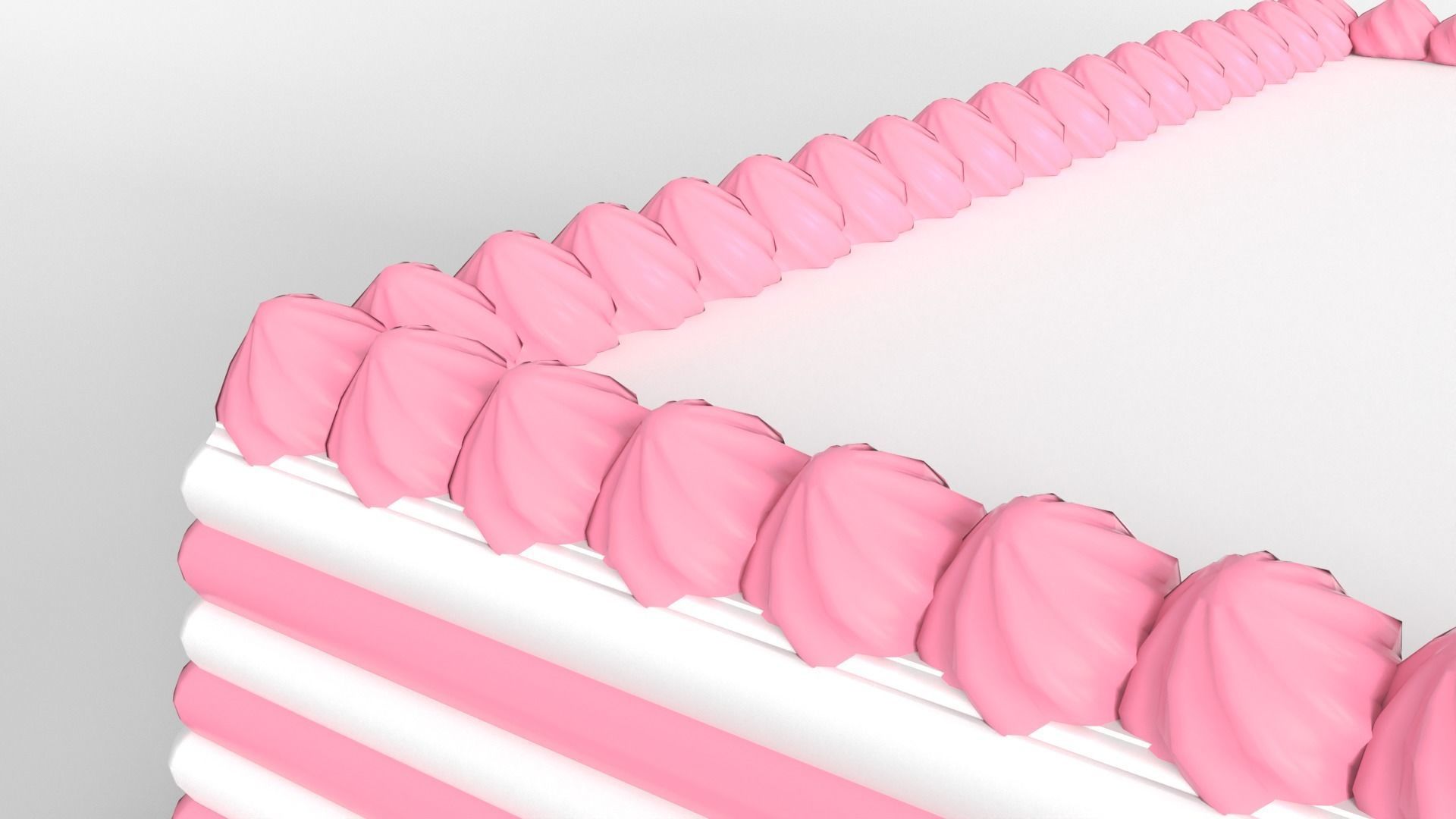 Regular Rectangular Cake 3D model_5