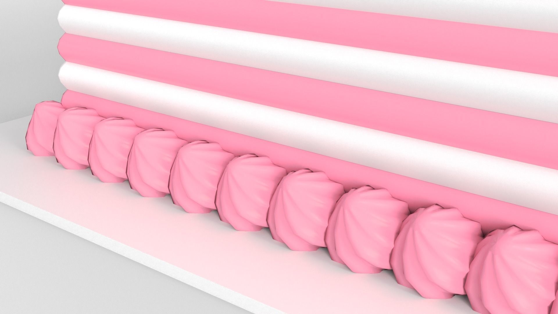 Regular Rectangular Cake 3D model_6