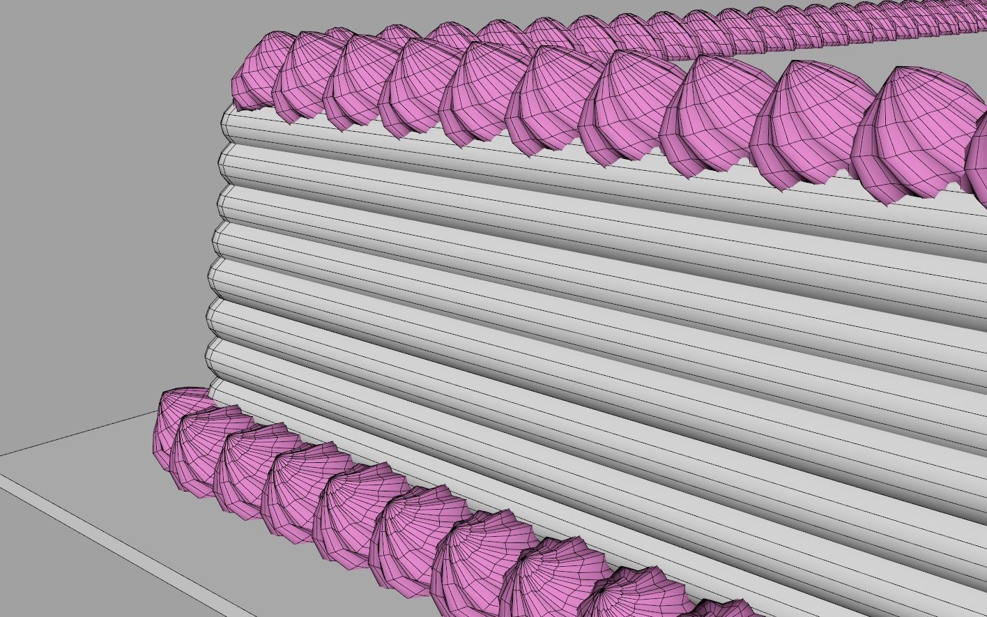 Regular Rectangular Cake 3D model_9