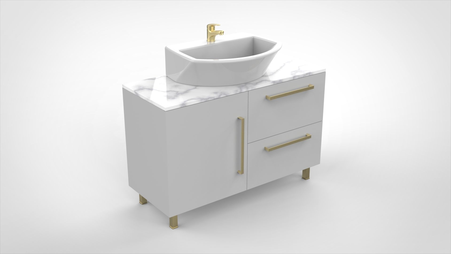 Bathroom cabinet 3D model_5