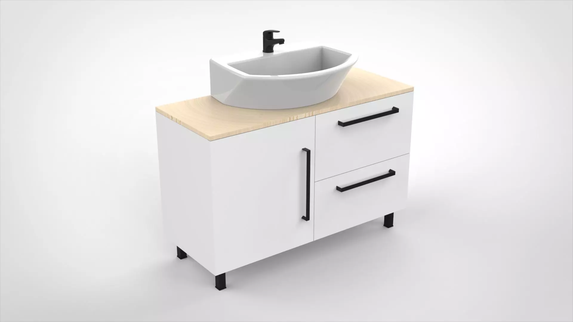 Bathroom cabinet 3D model_0