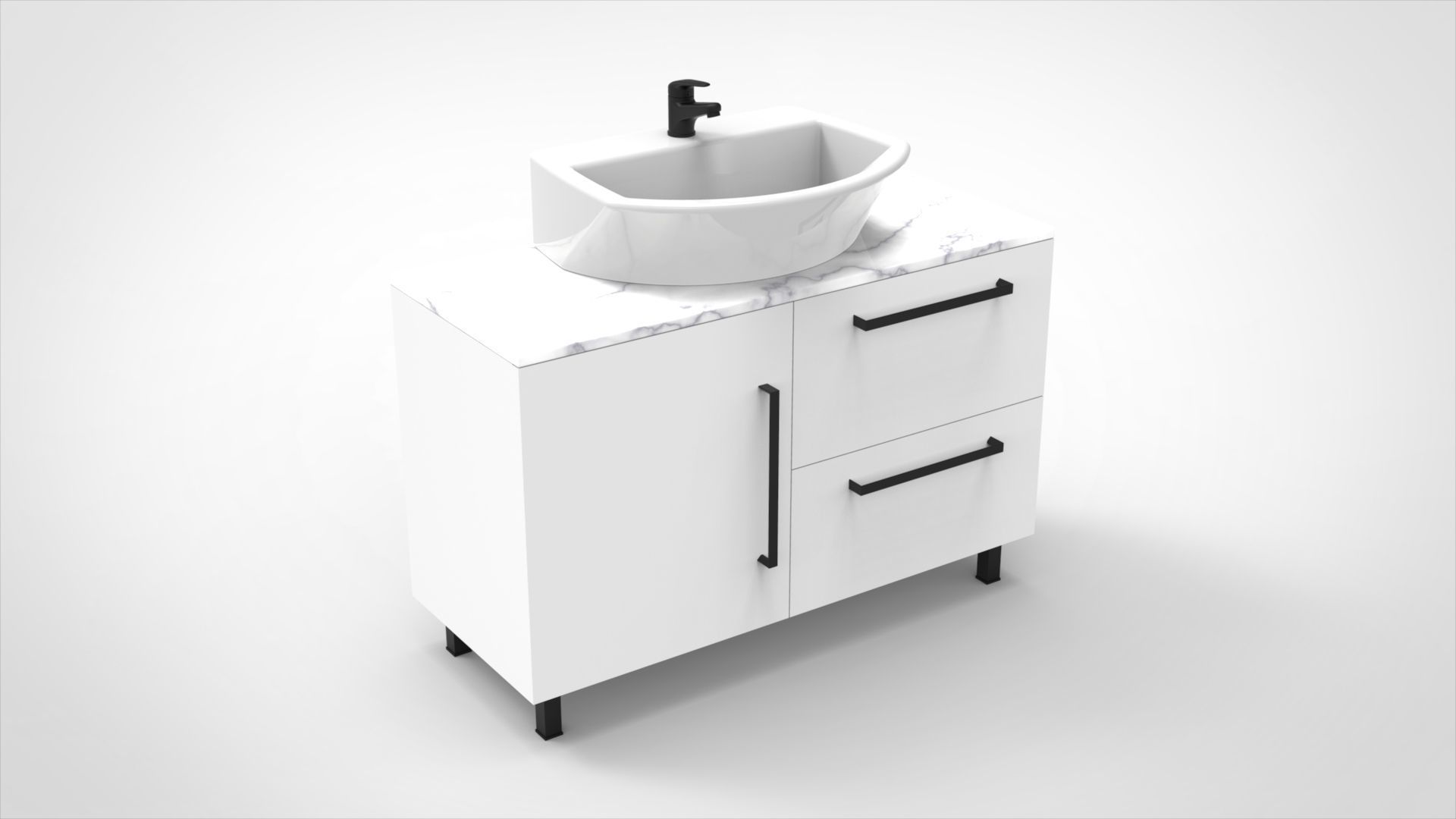 Bathroom cabinet 3D model_4