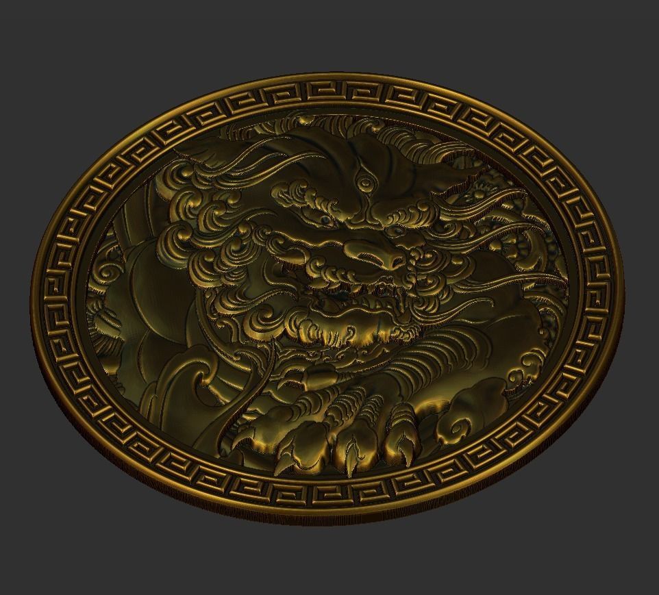 foo dog 3D print model_2