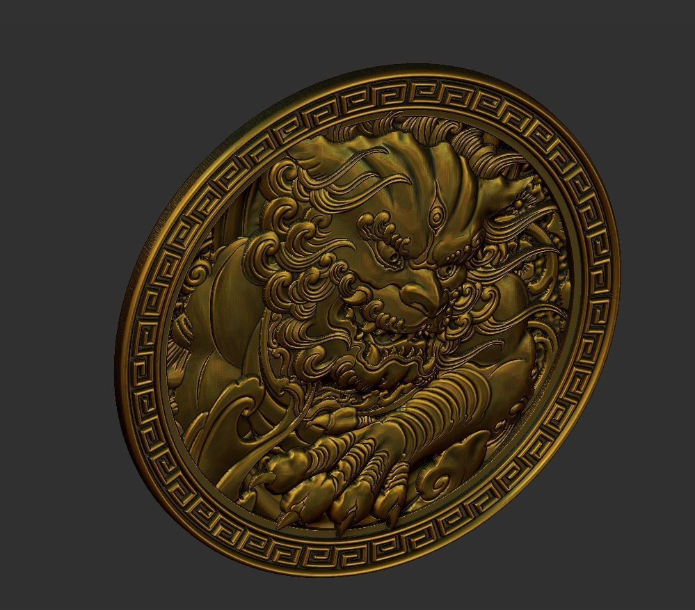 foo dog 3D print model_1