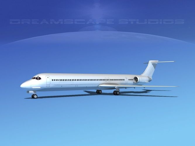 McDonnell Douglas MD-88 LP SS Low-poly 3D model