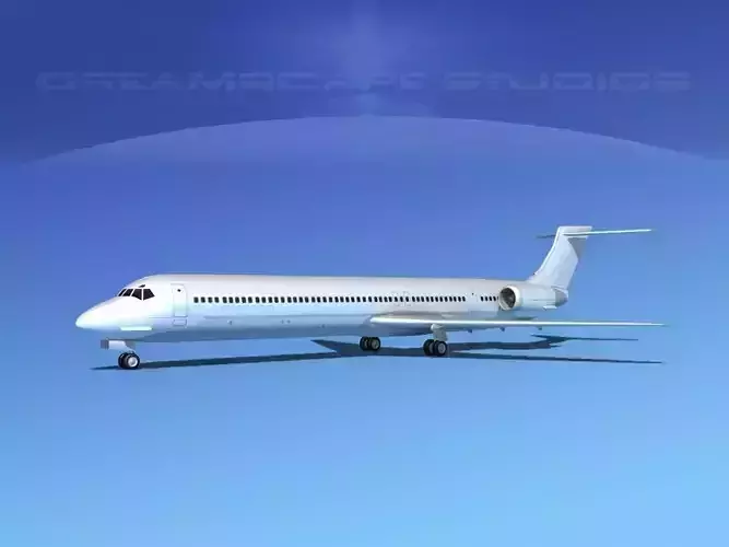 McDonnell Douglas MD-88 LP SS Low-poly 3D model