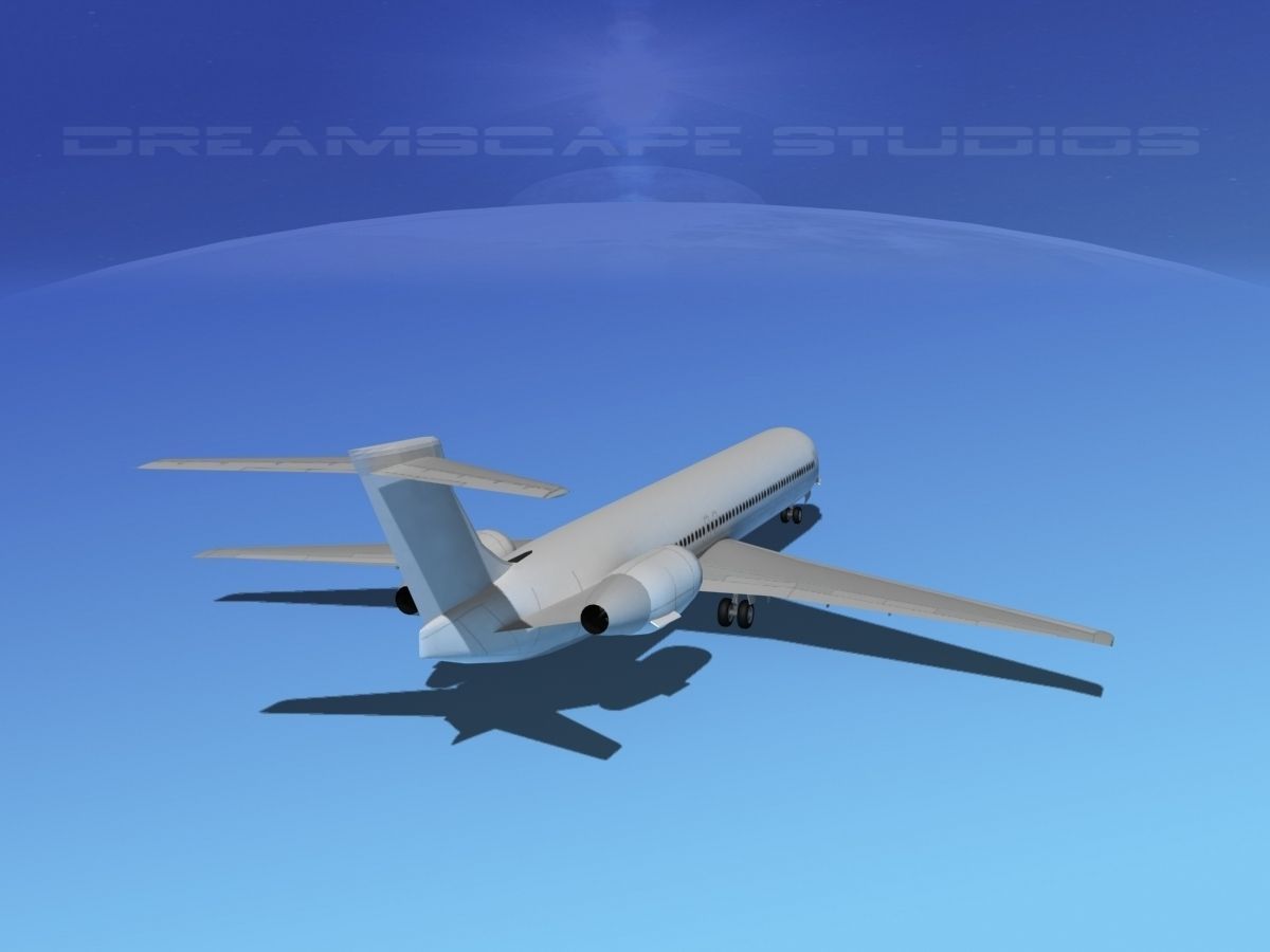 McDonnell Douglas MD-88 LP SS Low-poly 3D model_6