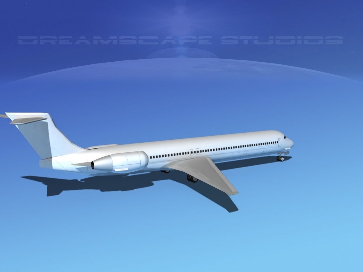 McDonnell Douglas MD-88 LP SS Low-poly 3D model_5