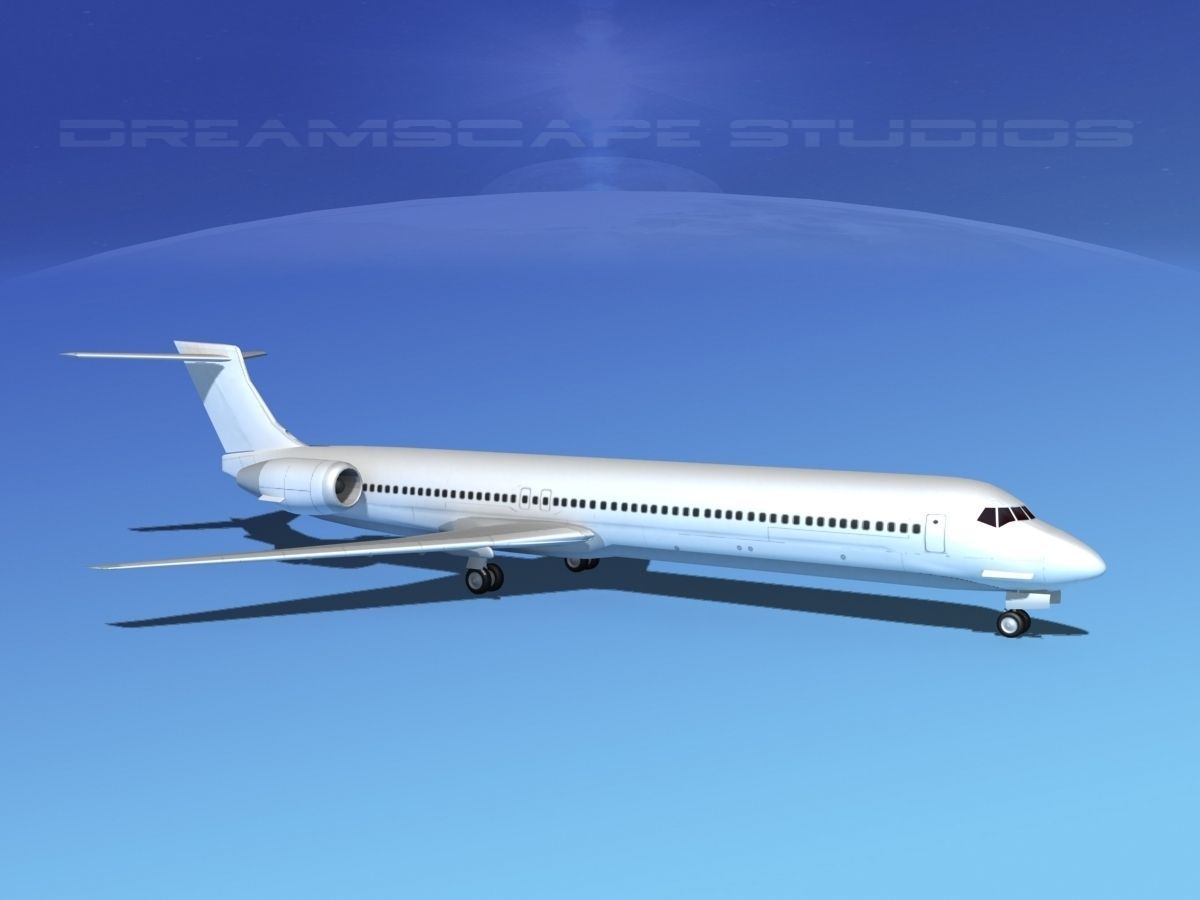 McDonnell Douglas MD-88 LP SS Low-poly 3D model_3