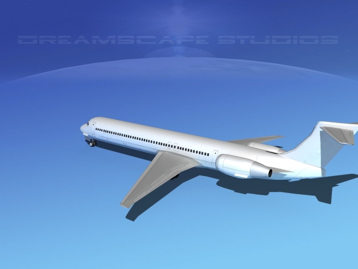 McDonnell Douglas MD-88 LP SS Low-poly 3D model_8