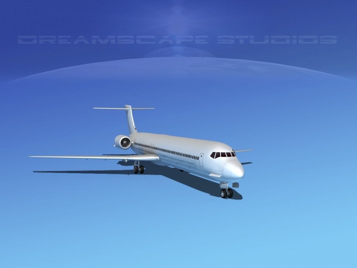 McDonnell Douglas MD-88 LP SS Low-poly 3D model_2