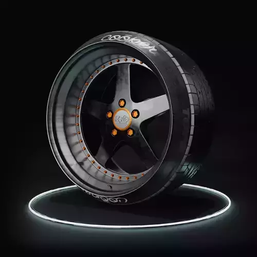 rims and tire stance 3D model