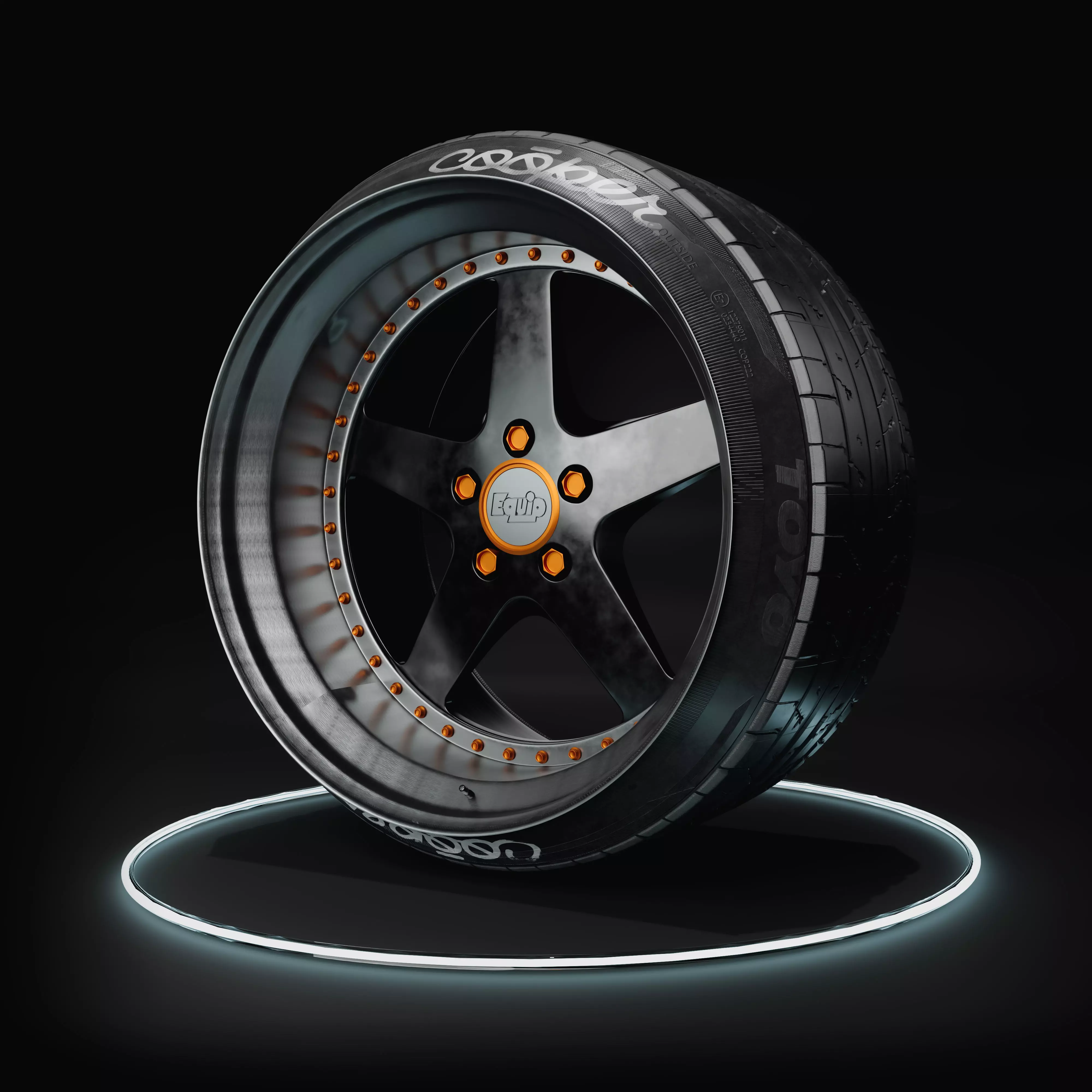 rims and tire stance 3D model