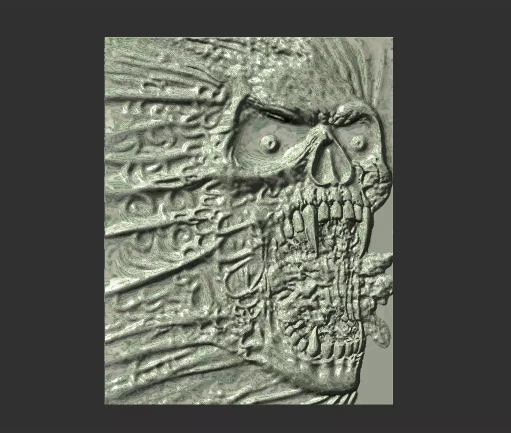 devil skull 3D print model_0