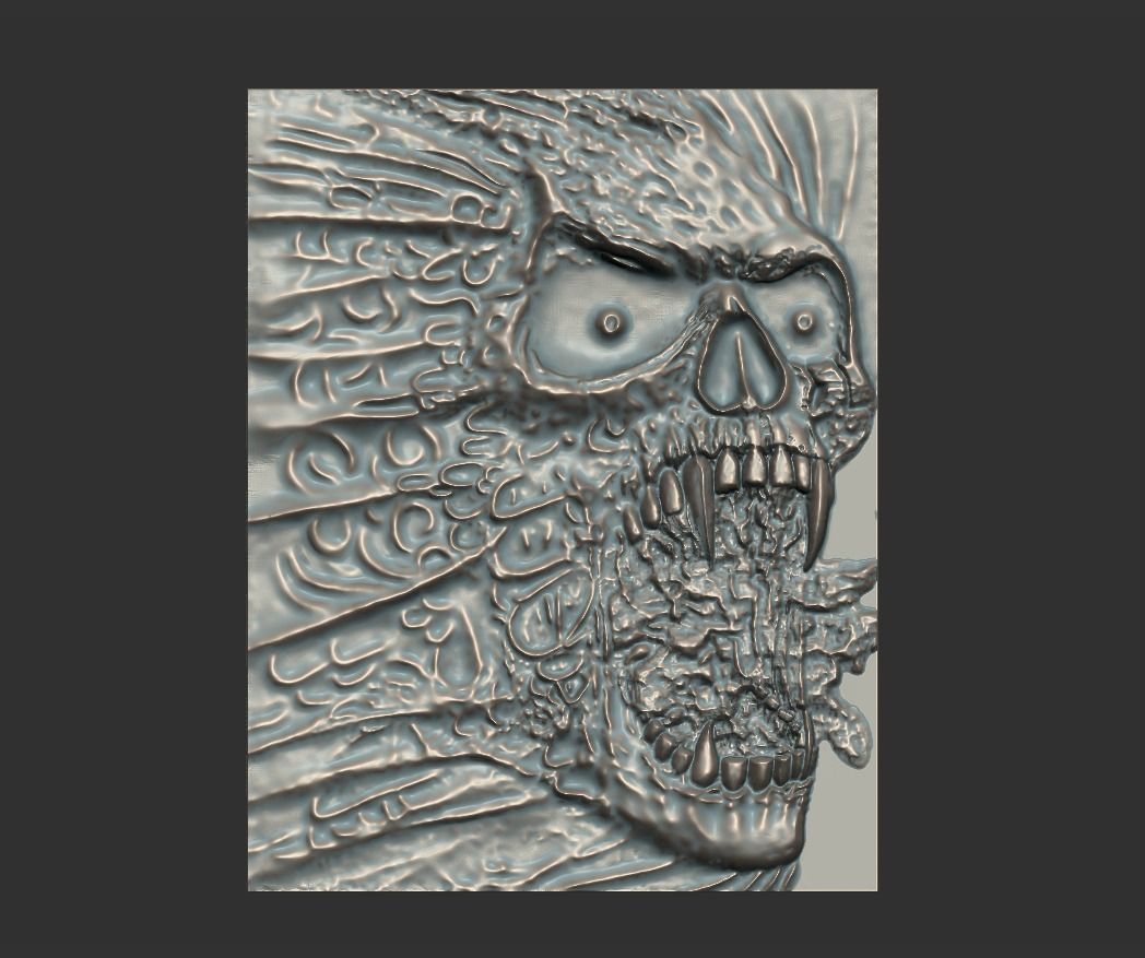 devil skull 3D print model_3