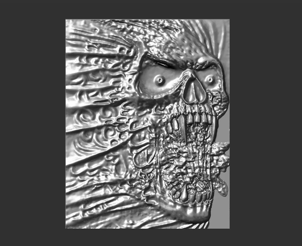 devil skull 3D print model_1