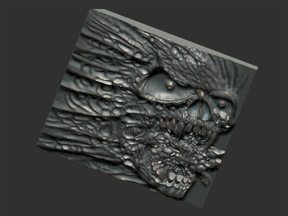 devil skull 3D print model_6