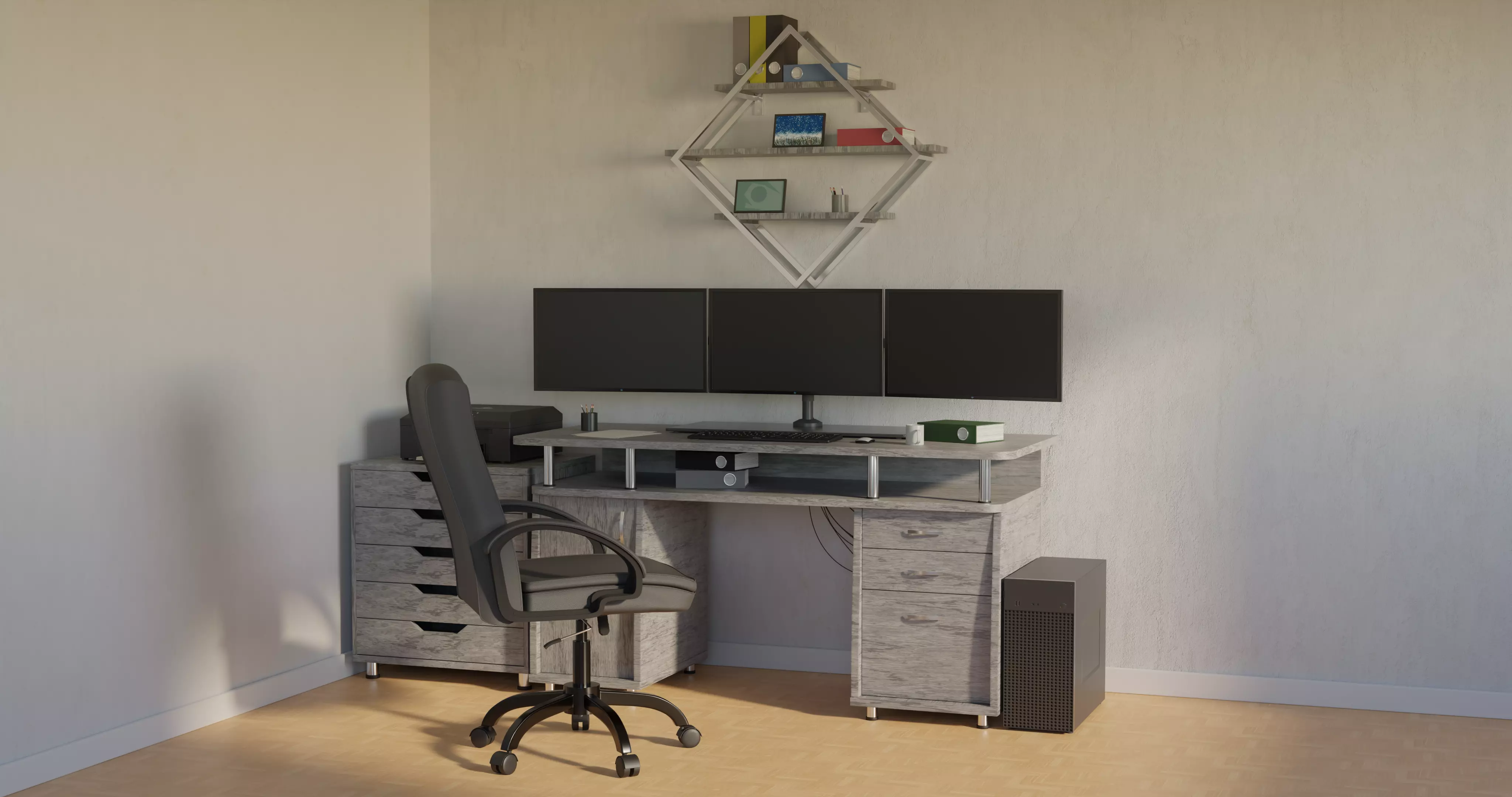 Modern Home Office Free 3D model
