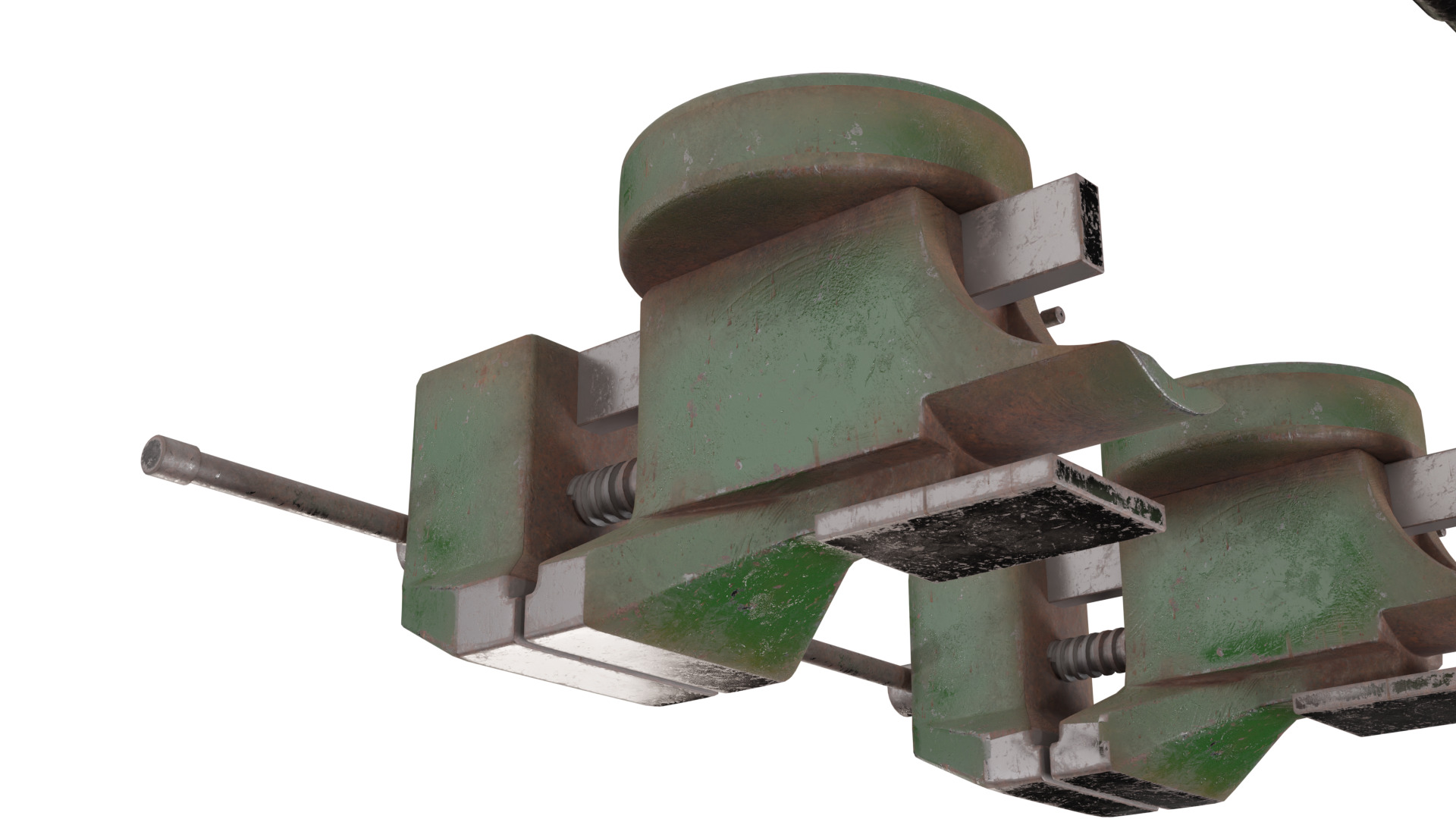 Hand Vice Low-poly 3D model_11