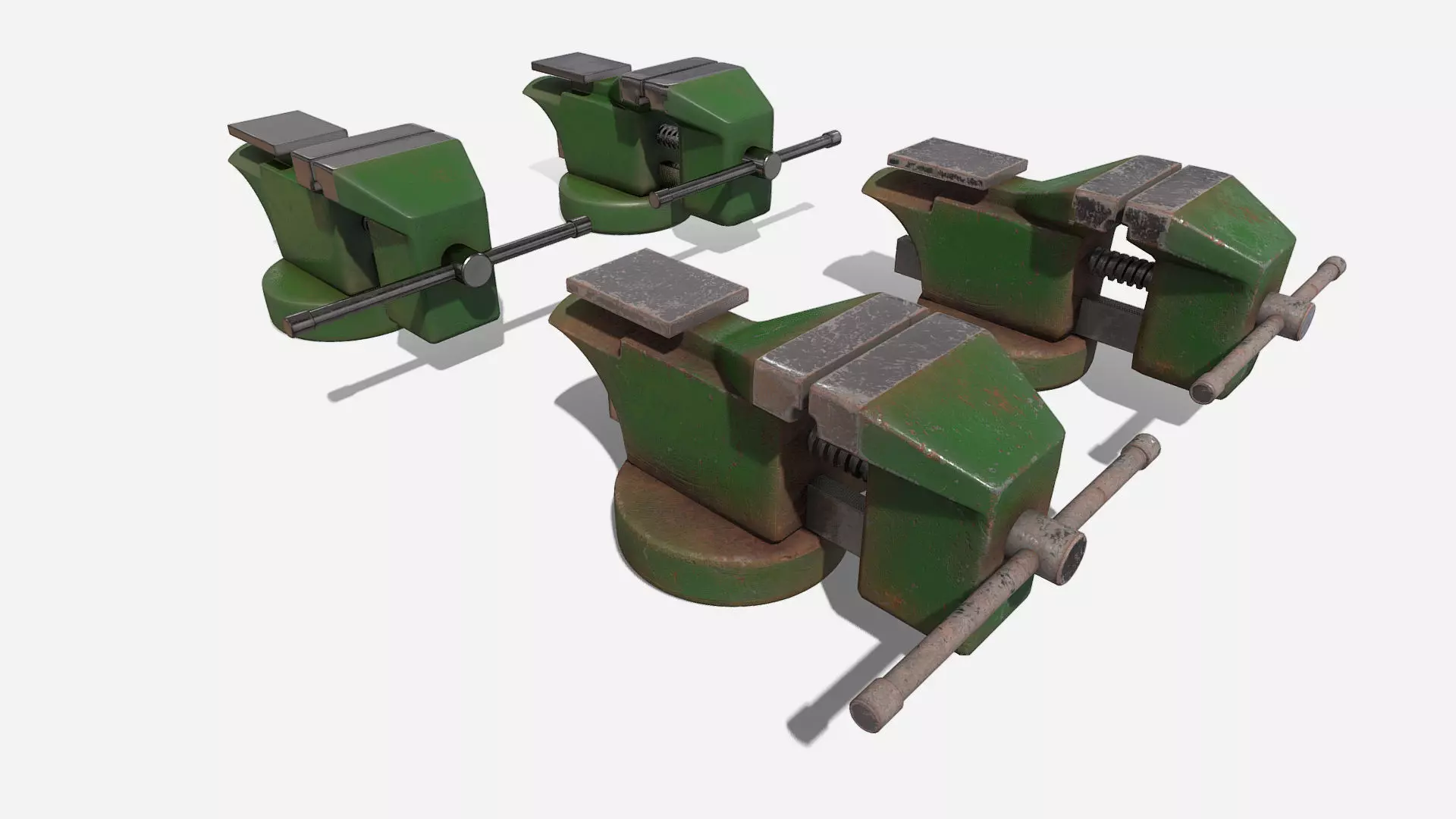 Hand Vice Low-poly 3D model_0