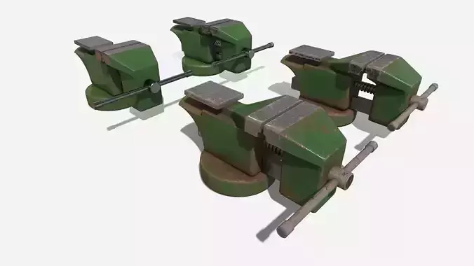 Hand Vice Low-poly 3D model
