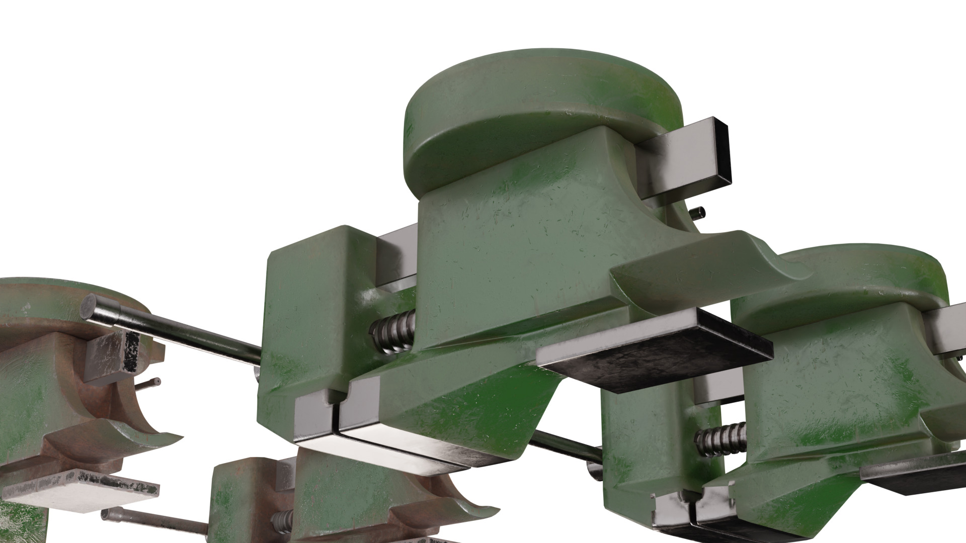 Hand Vice Low-poly 3D model_10