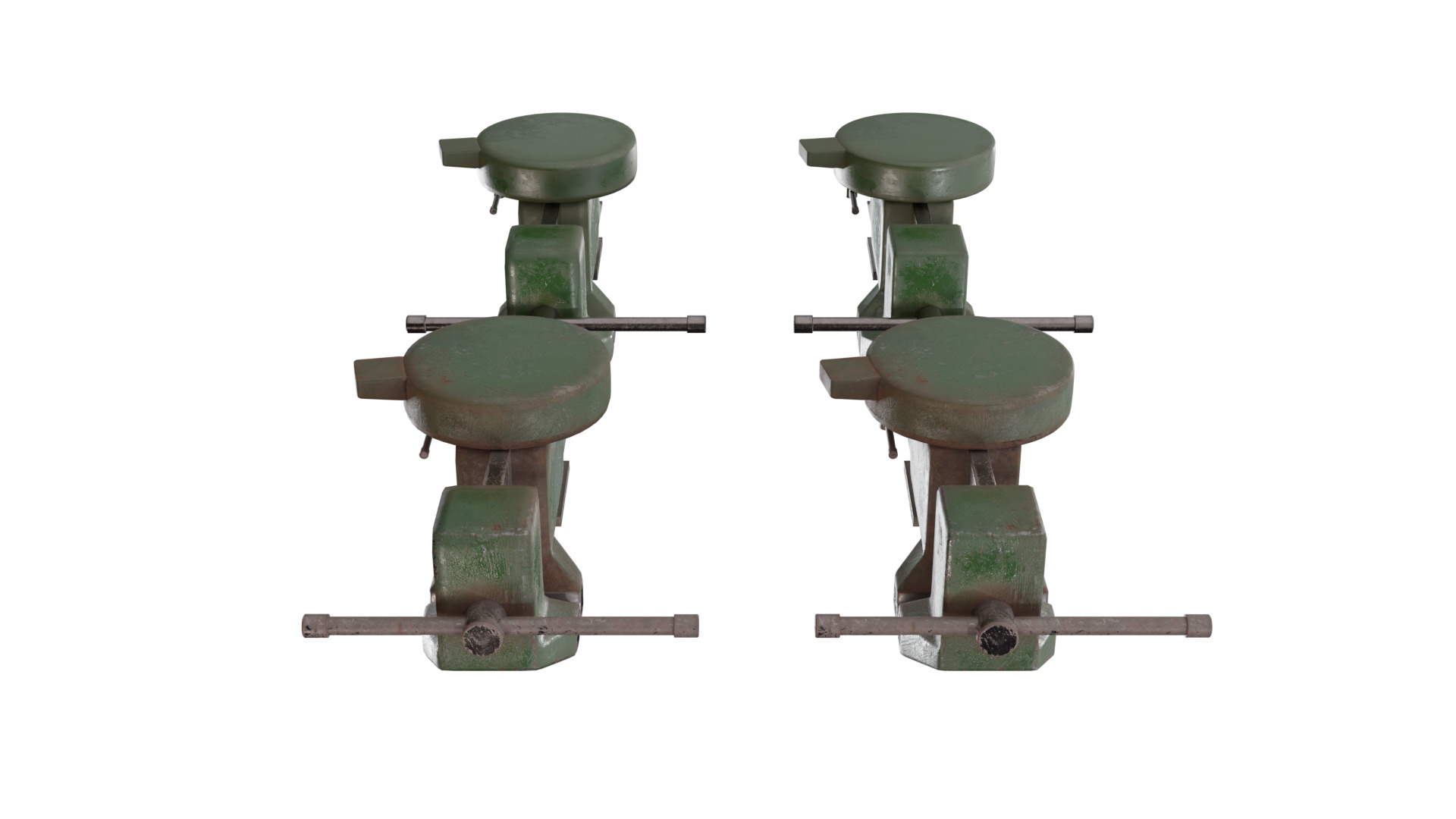 Hand Vice Low-poly 3D model_7