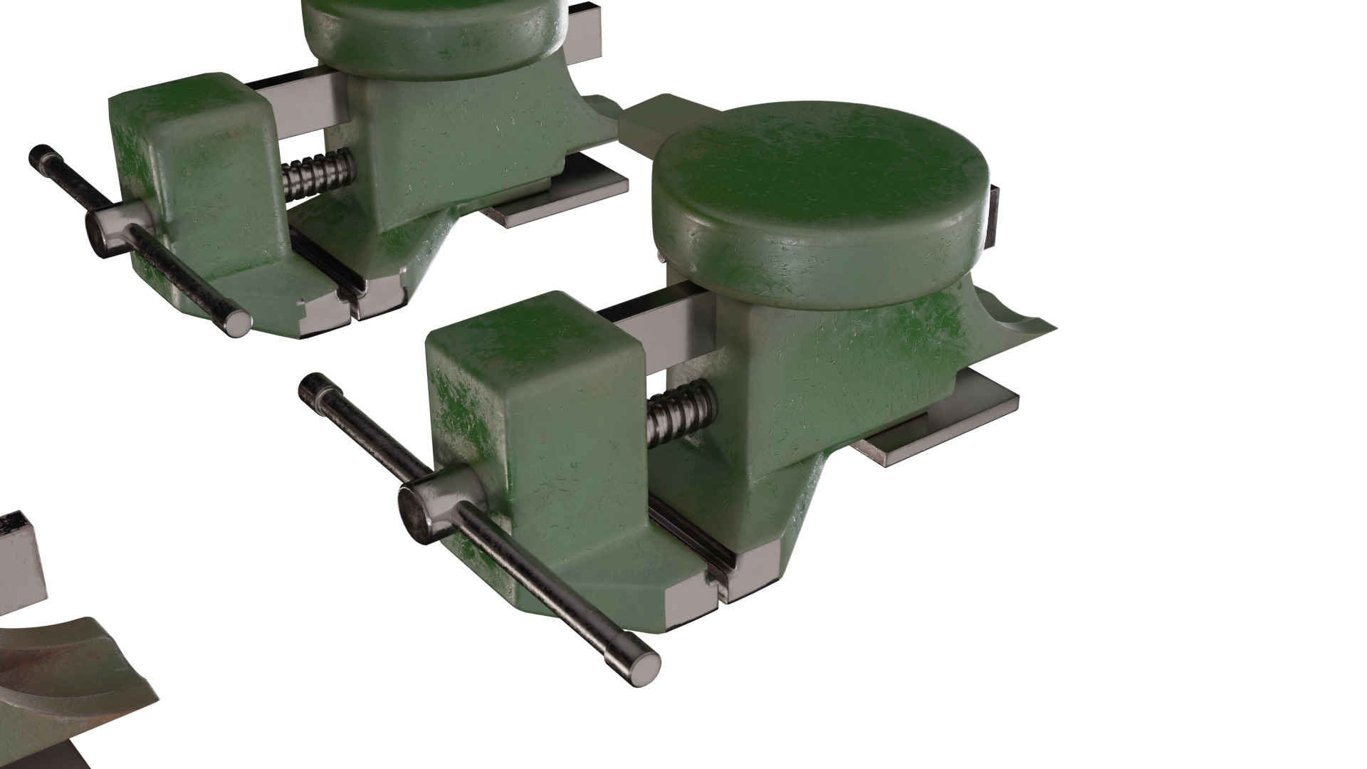 Hand Vice Low-poly 3D model_9