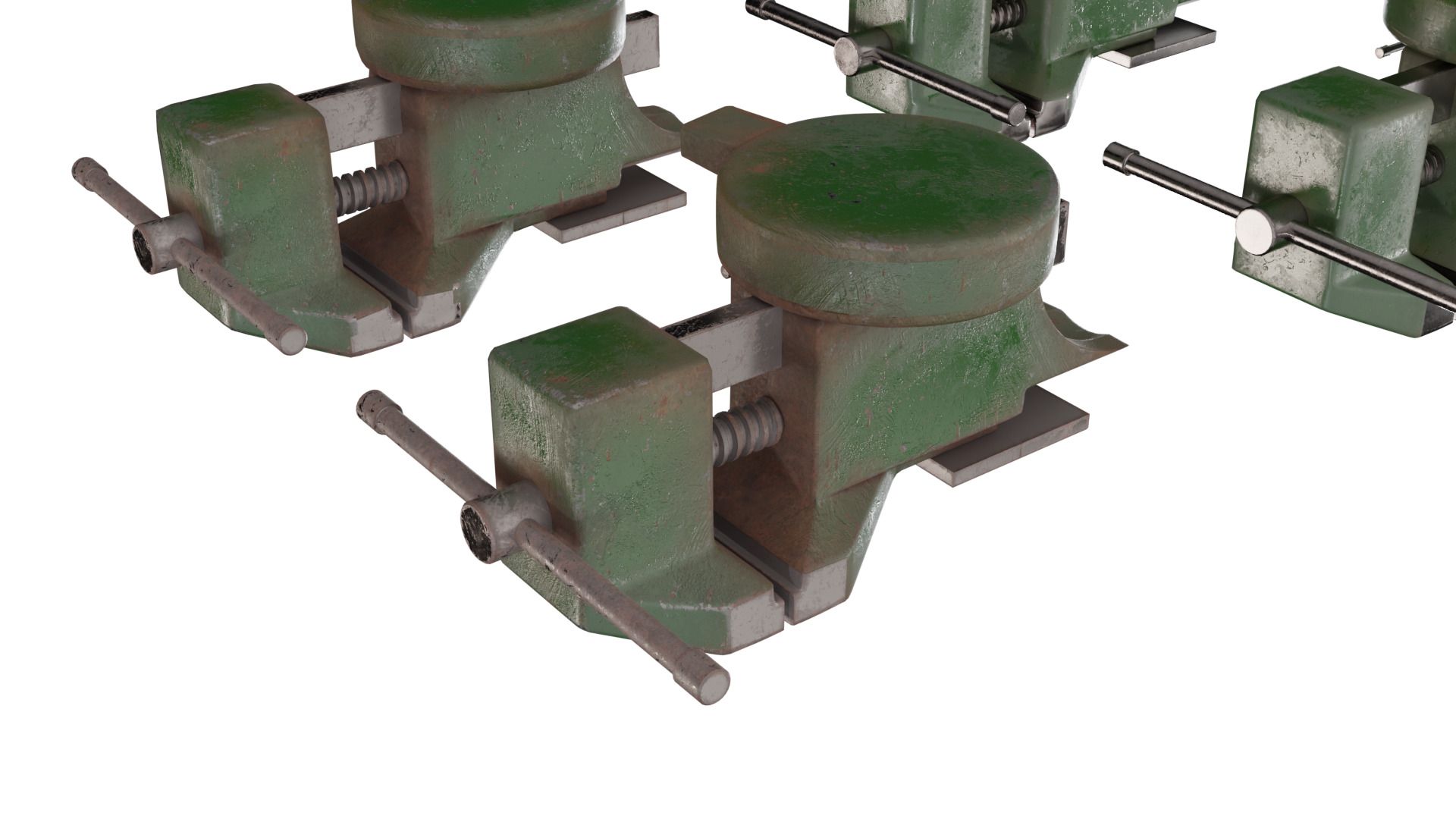 Hand Vice Low-poly 3D model_8